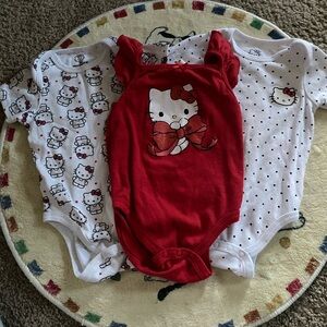hello kitty onesie set
